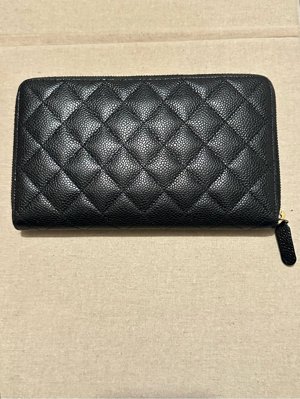 CHANEL | Wallet | Chanel Caviar Quilted Large Zip Around Organizer Wallet Black